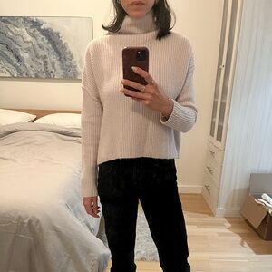 A.L.C. Blue/Grey Merino Mockneck Sweater